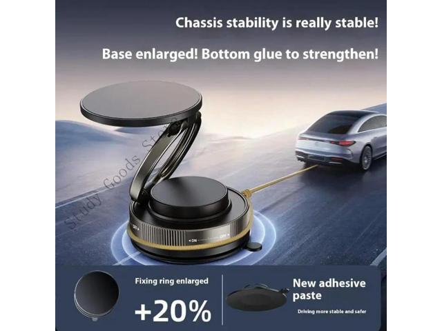 Car Phone Stand Bracket Rack With Powerful Magnets & Vacuum Suctions Capability for Easy Storage Safe Driving Experience
