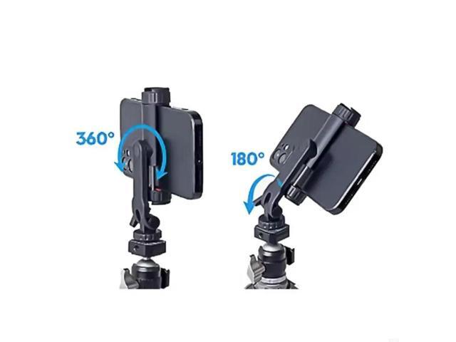 Small Phone Holder with Rotating & Tiltings Capabilities 1/4 Thread for Tripods