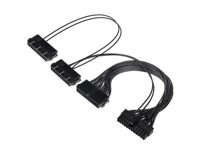 24Pin 1 to 3 Port Power Supply Starter Cord Motherboards Adapters Cable for Miners