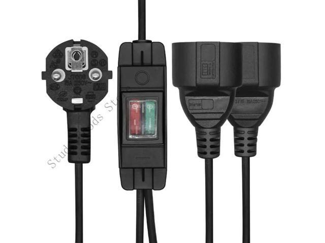 Industrial Power Adapter Cable with Switching Double 4.8mm Female to 4.8mm Male Protective Contact Extension Cord For
