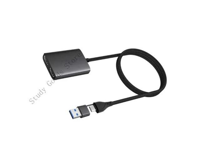 Computer USB to Double Display Adapter to HDTV-compatible Converter 1080P