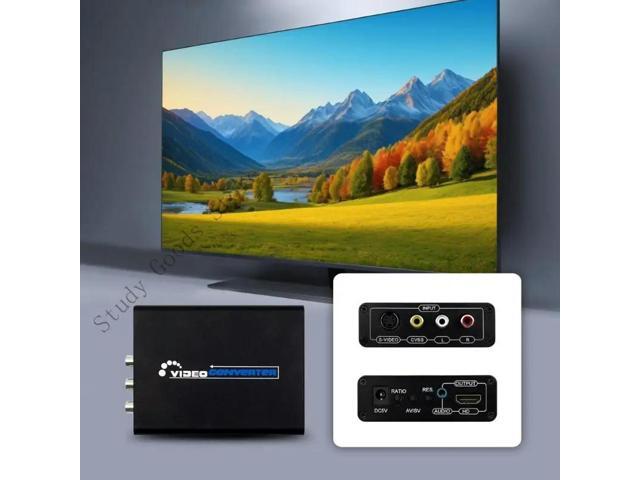 1080P HDTV to CVBS/S-Video Sound Video Converters Splitter Adapter 1080P