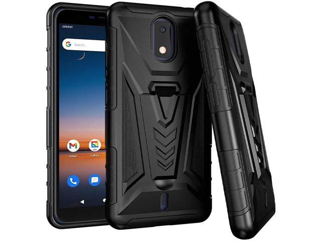Rome Tech For Cricket Debut 4G Dual-Layer Holster Case with Kickstand