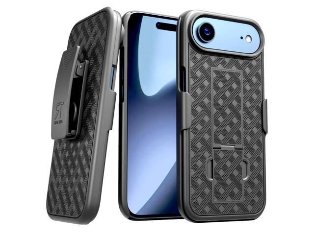 Rome Tech Designed for iPhone 17 Pro Max 17 Pro 17 Air, iPhone 17 Case with Belt Clip Holster Kickstand Cover Phone Combo Case Color Black
