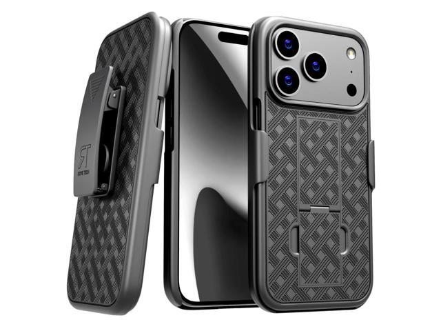 Rome Tech Designed for iPhone 17 Pro Max 17 Pro 17 Air, iPhone 17 Case with Belt Clip Holster Kickstand Cover Phone Combo Case Color Black