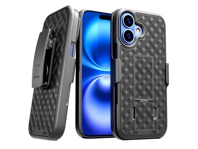 Rome Tech Designed for iPhone 17 Pro Max 17 Pro 17 Air, iPhone 17 Case with Belt Clip Holster Kickstand Cover Phone Combo Case Color Black
