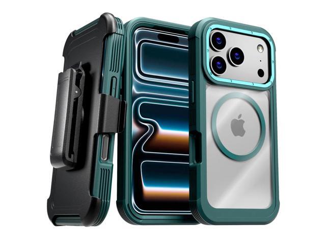 Rome Tech Defender Case for iPhone 17 Pro Max / 17 Pro / 17 Air, Heavy-Duty Shockproof Cover with MagSafe, 360 Swivel Belt Clip Holster & Kickstand...
