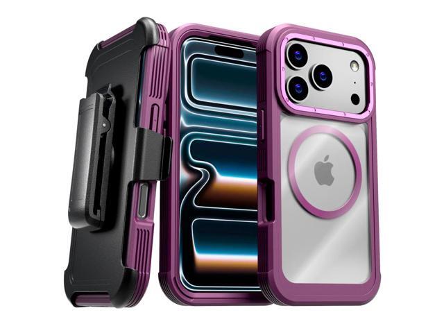 Rome Tech Defender Case for iPhone 17 Pro Max / 17 Pro / 17 Air, Heavy-Duty Shockproof Cover with MagSafe, 360 Swivel Belt Clip Holster & Kickstand...