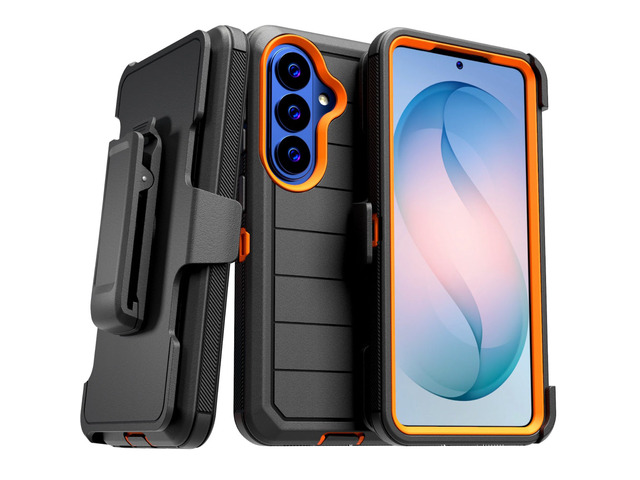 Rome Tech Shockproof Defender Case for Samsung Galaxy S26+ Plus Four Layers Protection Rugged Phone Cover with Belt Clip Kickstand