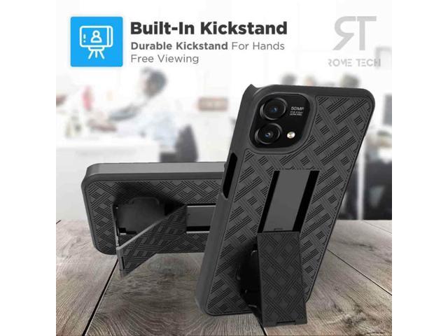 Motorola Moto G Stylus 5G 6.5' (2023) Rome Tech Shell Holster Combo Case - Black