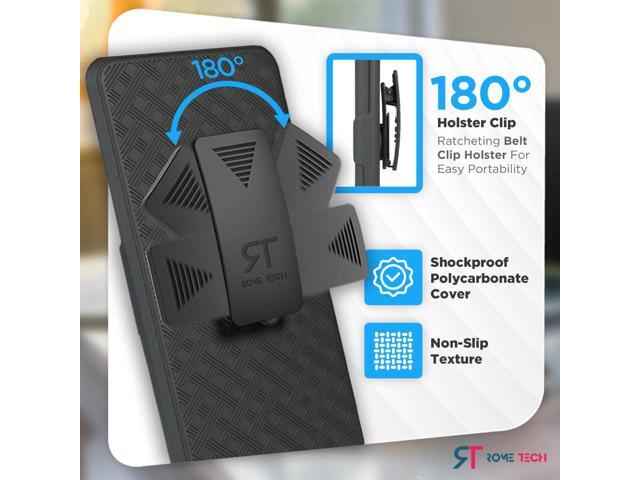 Motorola Moto Z3 / Z3 Play 6.01' (2018) Rome Tech Shell Holster Combo Case - Black