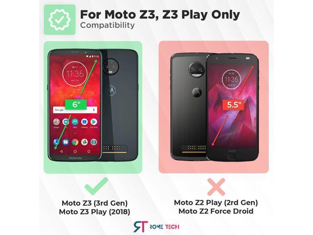 Motorola Moto Z3 / Z3 Play 6.01' (2018) Rome Tech Shell Holster Combo Case - Black
