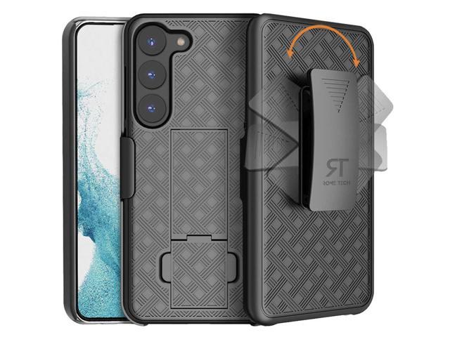 Samsung Galaxy S23 Plus 6.5' (2022) Rome Tech Shell Holster Combo Case - Black (Lines)