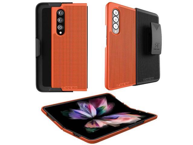 Samsung Galaxy Z Fold3 5G 7.6 (2021) Rome Tech Shell Holster Combo Case - Orange