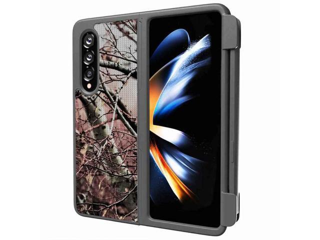 Samsung Galaxy Z Fold4 5G 7.6' (2022) Rome Tech Shell Holster Combo Case (Pen Edition) - Camo Tree