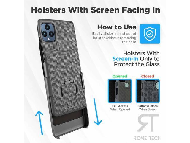 T-Mobile REVVL 6 5G 6.52' (2022) Rome Tech Shell Holster Combo Case - Black