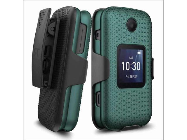 TCL Flip / TCL Flip Pro / Alcatel Go Flip 4 Rome Tech Shell Holster Combo Case - Teal