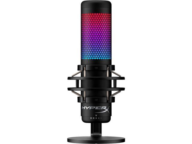 HyperX QuadCast S RGB USB Condenser Microphone for PC, PS4, PS5 and Mac, Anti-Vibration Shock Mount, 4 Polar Patterns, Pop Filter, Gain Control.