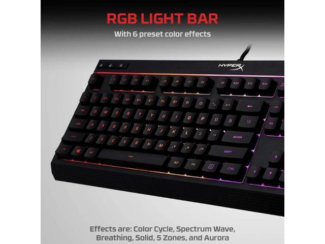 HyperX - Alloy Core Full-size Wired Gaming Membrane Keyboard with RGB Lighting - Black - image 6
