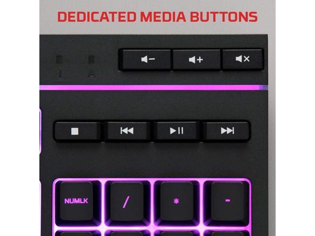 HyperX - Alloy Core Full-size Wired Gaming Membrane Keyboard with RGB Lighting - Black - image 8