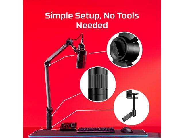 HyperX Caster Microphone Camera Arm Tool-less Adjustment Holder, 786H6AA