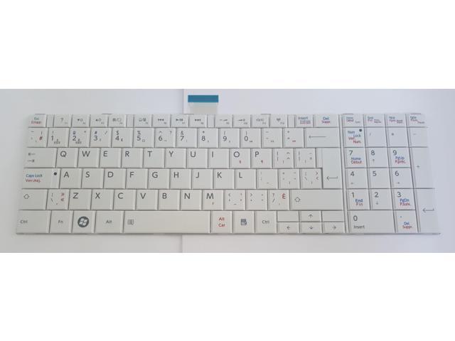 New Toshiba Satellite White French Canadian Keyboard H000040510 MP-11B96CU-5281