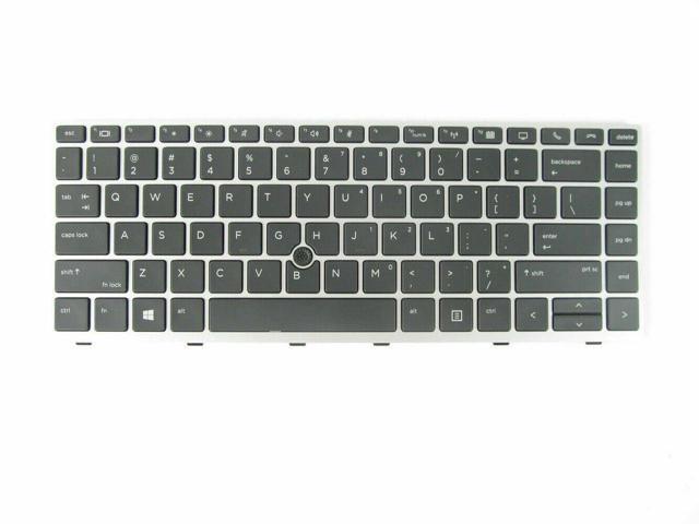 New HP EliteBook 745 G5 840 G5 US Backlit Black with Silver Frame Keyboard L14379-001