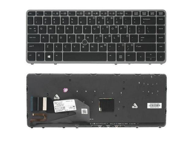 New HP Keyboard US Backlit Silver Frame 762758-001 V143362AS2 US