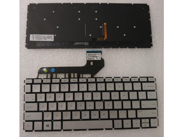New HP Envy 13-D Keyboard US English Silver Backlit Without Frame HPM15C33CUJ698 PK131D91A08