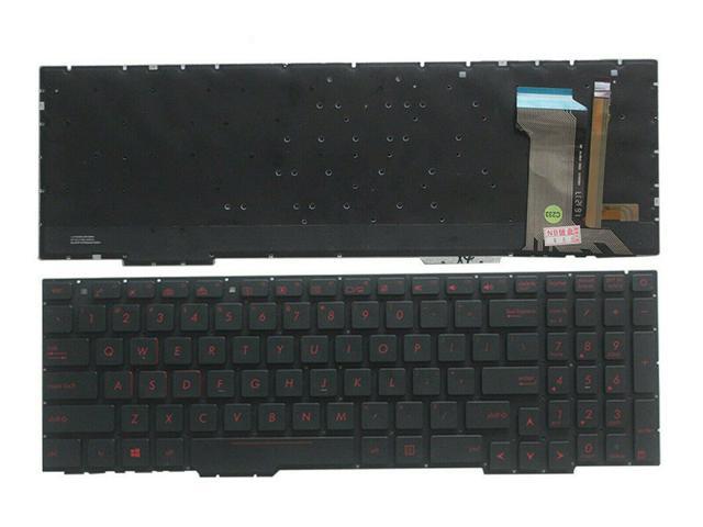 New Asus ROG Strix Keyboard, US English Black with Red keys Backlit no frame SX156325A V156362AS