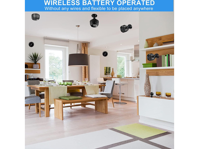 Wireless Security Camera WiFi 1080P HD Battery Operated Home Camera Indoor Mini Camera with Night Vision Remote App Control for Home Elderly Baby Pet