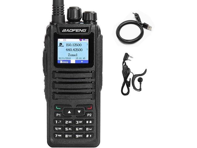Baofeng DM-1701 Dual Band Dual Time Slot DMR/Analog Two Way Radio, VHF/UHF 3,000 Channels Ham Amateur Radio w/Free Programming Cable, Charger and...