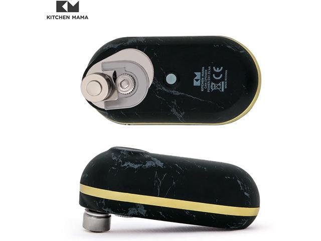 Kitchen Mama Mini Battery-Operated Can Opener: Open Your Cans with A Simple Push of Button - No Sharp Edge, Food-Safe and Mini-sized (Marble...