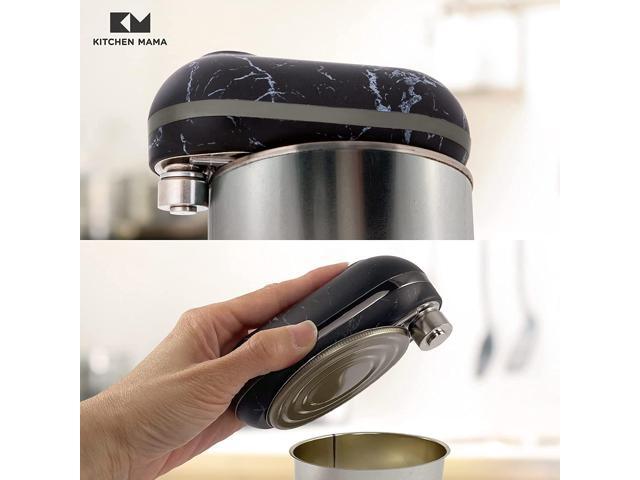 Kitchen Mama Mini Battery-Operated Can Opener: Open Your Cans with A Simple Push of Button - No Sharp Edge, Food-Safe and Mini-sized (Marble...