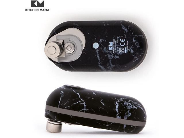 Kitchen Mama Mini Battery-Operated Can Opener: Open Your Cans with A Simple Push of Button - No Sharp Edge, Food-Safe and Mini-sized (Marble...