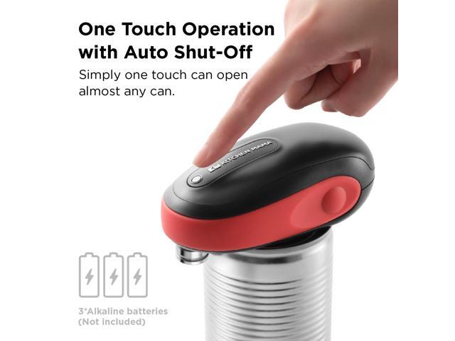 Kitchen Mama One-To-Go Electric Can Opener: Open Cans with One Press- Auto Detect Any Can Shapes, Auto-Stop As Task Completes, No Sharp Edge, Handy...
