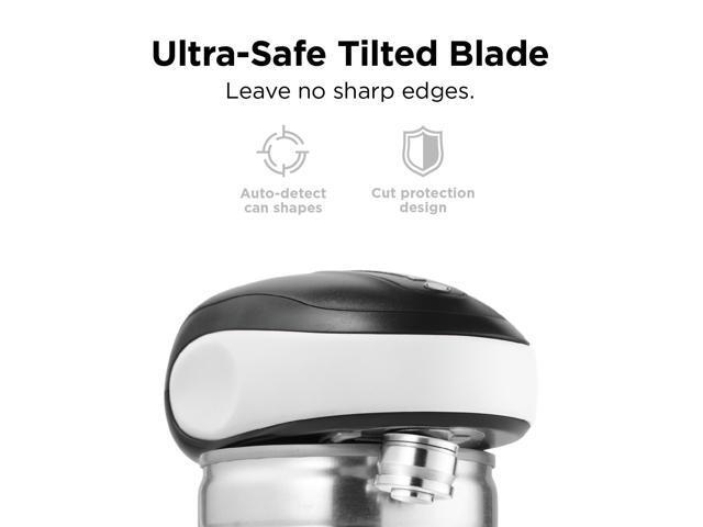 Kitchen Mama One-To-Go Electric Can Opener: Open Cans with One Press- Auto Detect Any Can Shapes, Auto-Stop As Task Completes, No Sharp Edge, Handy...