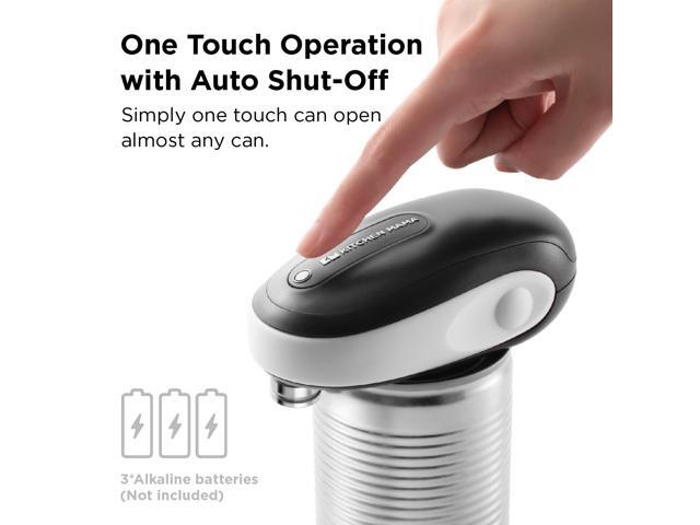 Kitchen Mama One-To-Go Electric Can Opener: Open Cans with One Press- Auto Detect Any Can Shapes, Auto-Stop As Task Completes, No Sharp Edge, Handy...
