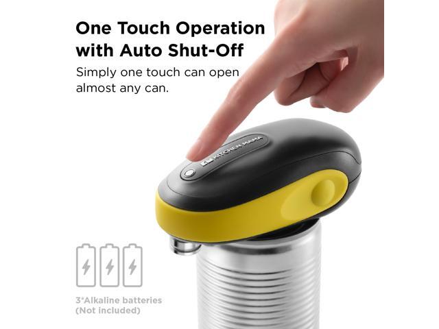 Kitchen Mama One-To-Go Electric Can Opener: Open Cans with One Press- Auto Detect Any Can Shapes, Auto-Stop As Task Completes, No Sharp Edge, Handy...