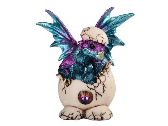 Photos - Other Jewellery FC Design 5.25' W Blue Dragon Baby Hatchling in Egg Statue Fantasy Decorat