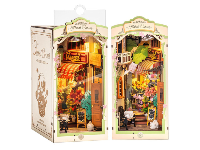 DIY 3D Book Nook Kit - Floral Corner 164pcs