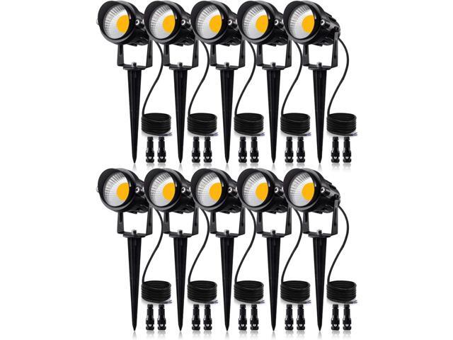 SUNVIE 12W Low Voltage LED Landscape Lights with Connectors, Outdoor 12V Super Warm White (900LM) Waterproof Garden Pathway Lights Wall Tree Flag...