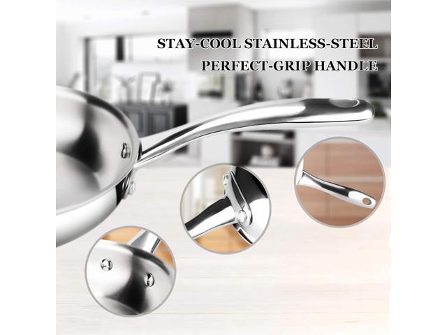 Duxtop Whole-Clad Tri-Ply Stainless Steel Stir-Fry Pan Kitchen Induction Cookware 8 Inches