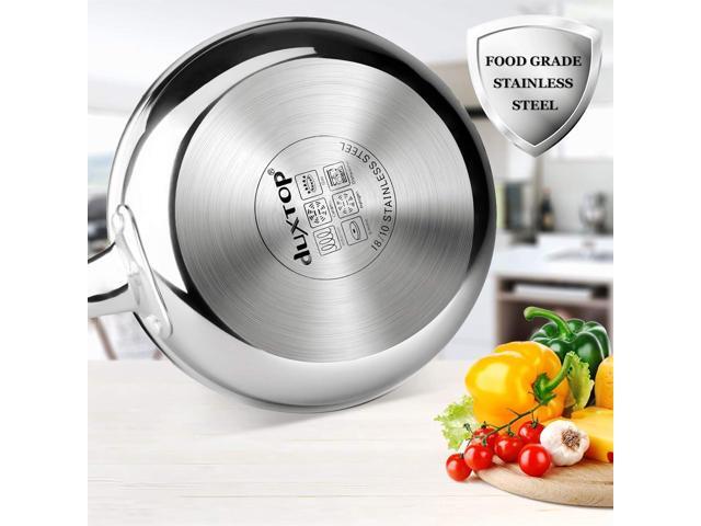Duxtop Whole-Clad Tri-Ply Stainless Steel Stir-Fry Pan Kitchen Induction Cookware 8 Inches