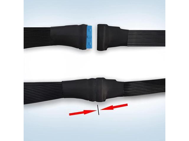GINTOOYUN USB 3.0 Header Extension Cable, 19/20 Pin 1 to 2 Y Splitter Internal Extension Adapter DIY(5.9 inch)