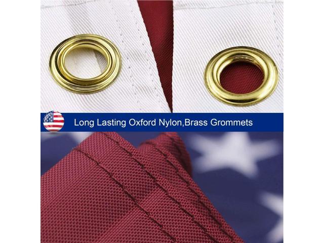 American Flag 3x5 ft Outdoor Heavy Duty US Premium Flag Embroidered Stars Nylon USA Flag Outdoors Sewn Stripes Fade Resistance Brass Grommets All...