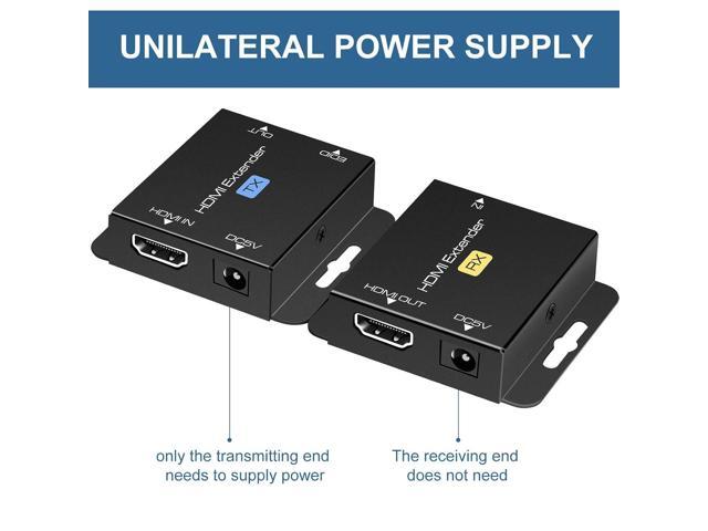 VPFET HDMI Extender Over Single Cat6 Ethernet up to 200Ft Repeater Balun Transmitter Receiver Power on Cat Support Full 1080p 3D HDCP EDID Copy...