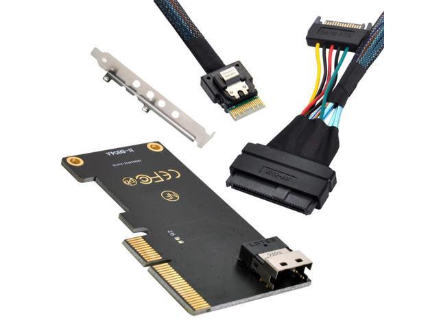 PCI-E Express 3.0 4.0 to SFF-8654 Slimline SAS Card Adapter to U.2 U2 SFF-8639 NVME PCIe SSD Cable for Mainboard SSD