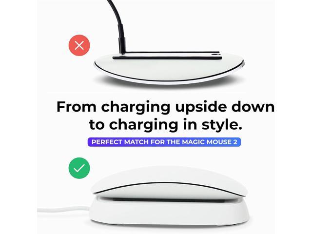 Charging Station Compatible with Apple Magic Mouse 2 - White - Perfect Accessories Usable As Charging Dock, Stand & Charger Includes 5ft (1.5m)...