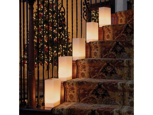 Plastic Luminaria Lanterns, Tan - Set of 10